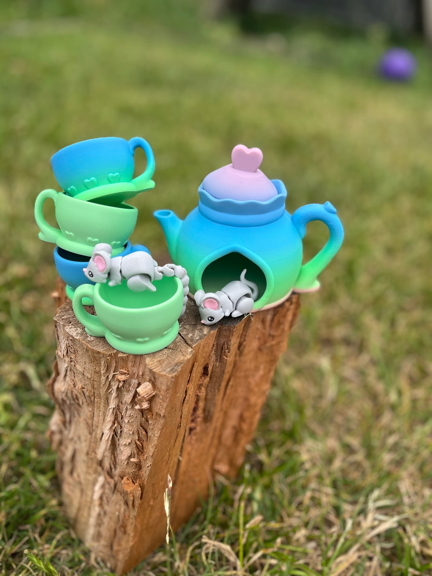 TEAPOT HOUSE SET (Inc 2 mice)