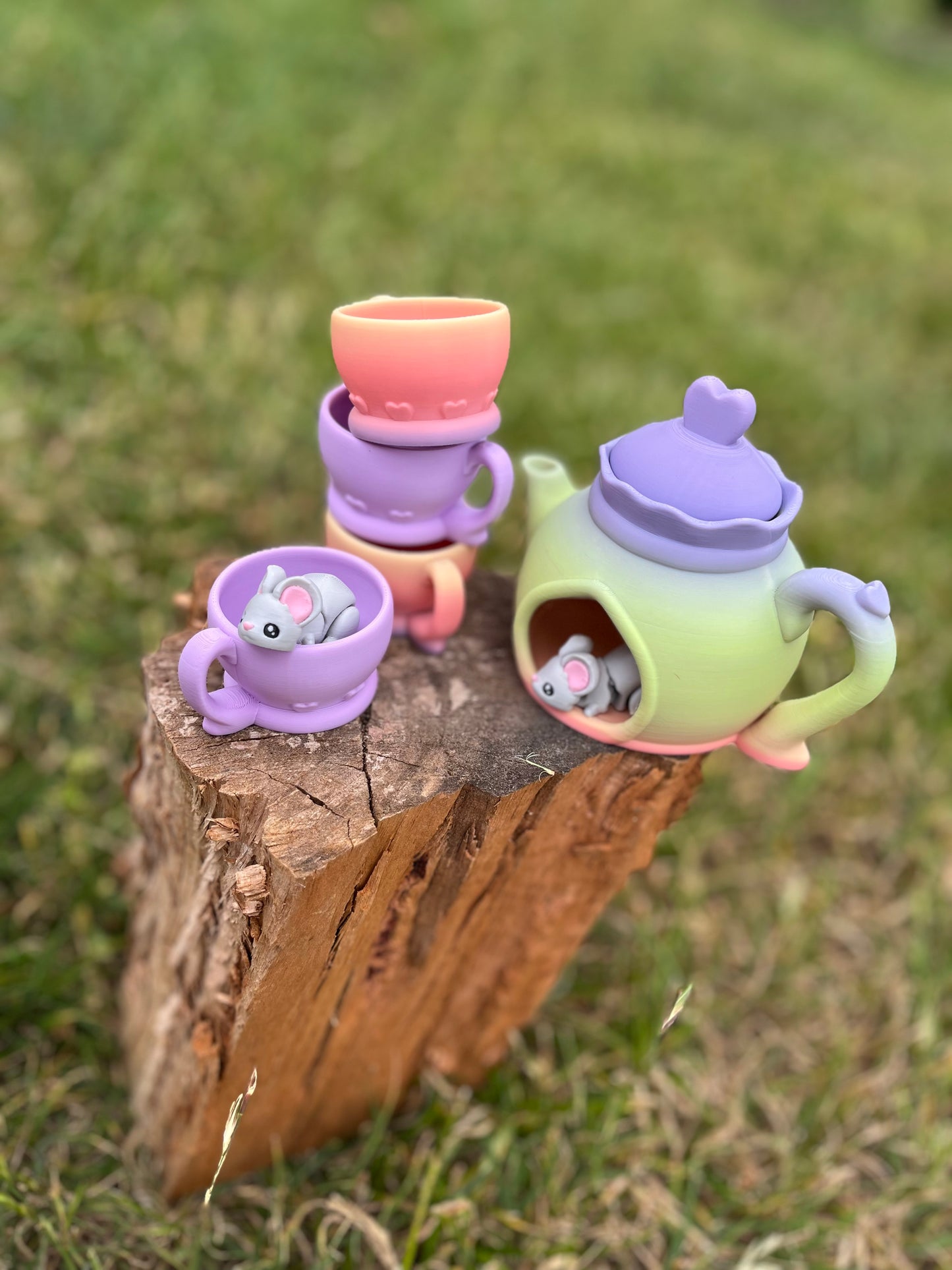 TEAPOT HOUSE SET (Inc 2 mice)